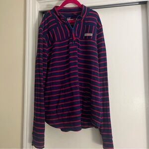 Vineyard Vines Navy Pullover with Red Stripes girls